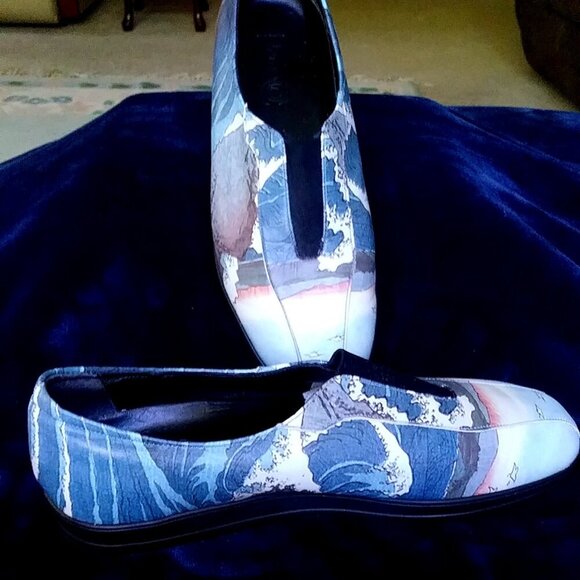 Icon Ocean Painted ICON Wearable Art Shoes Shoes Men's Size 9.5 - Picture 12 of 12